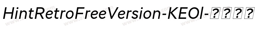 HintRetroFreeVersion-KEOl字体转换