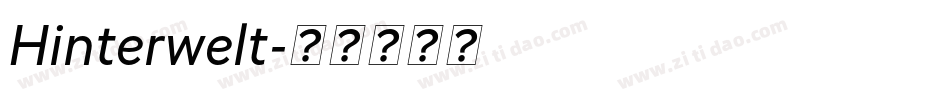 Hinterwelt字体转换