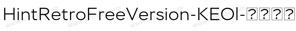HintRetroFreeVersion-KEOl字体转换
