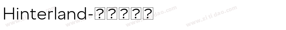 Hinterland字体转换