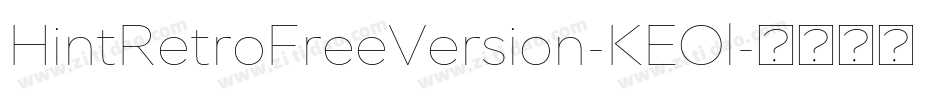 HintRetroFreeVersion-KEOl字体转换