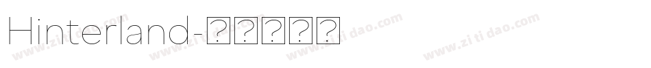 Hinterland字体转换