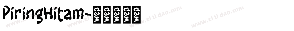 PiringHitam字体转换