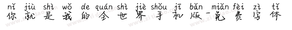 你就是我的全世界手机版字体转换