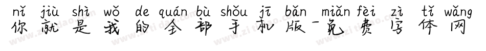 你就是我的全部手机版字体转换