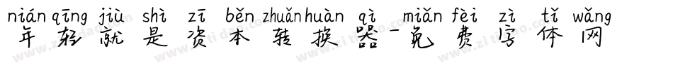 年轻就是资本转换器字体转换