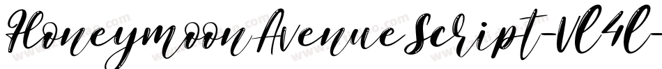 HoneymoonAvenueScript-Vl4l字体转换