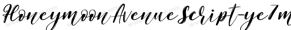 HoneymoonAvenueScript-ye7m字体转换