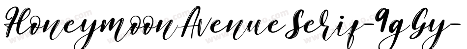 HoneymoonAvenueSerif-9gGy字体转换