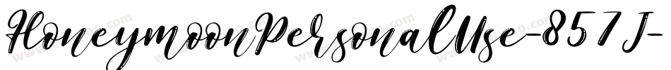HoneymoonPersonalUse-857J字体转换