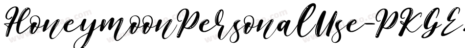 HoneymoonPersonalUse-PKGE2字体转换