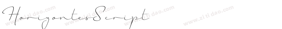 HorizontesScript字体转换