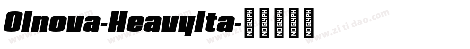 Olnova-HeavyIta字体转换