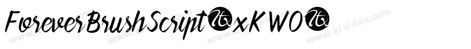 ForeverBrushScript-xKW0字体转换