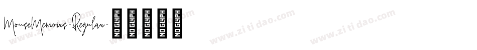 MouseMemoirs-Regular字体转换