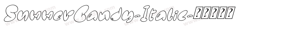 SummerCandy-Italic字体转换