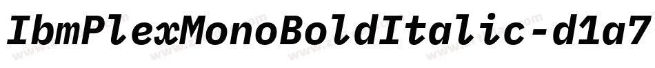 IbmPlexMonoBoldItalic-d1a7字体转换