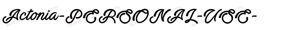 Actonia-PERSONAL-USE字体转换