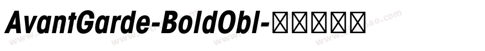 AvantGarde-BoldObl字体转换