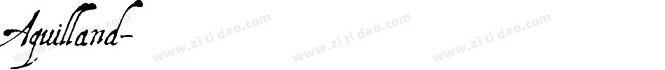 Aquilland字体转换