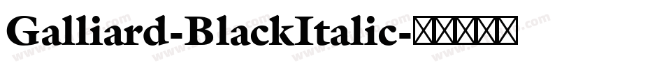 Galliard-BlackItalic字体转换 Galliard-BlackItalic字体转换