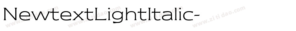 NewtextLightItalic字体转换
