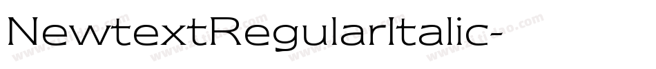 NewtextRegularItalic字体转换