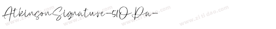 AtkinsonSignature-51OPa字体转换