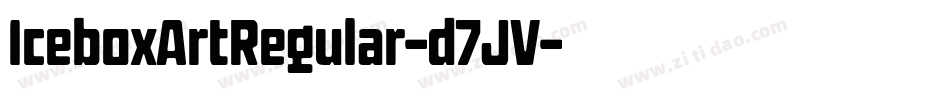IceboxArtRegular-d7JV字体转换