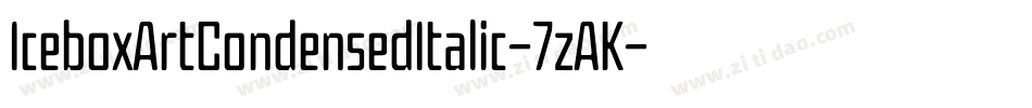 IceboxArtCondensedItalic-7zAK字体转换