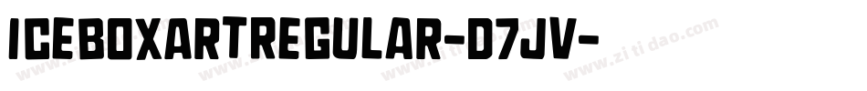 IceboxArtRegular-d7JV字体转换