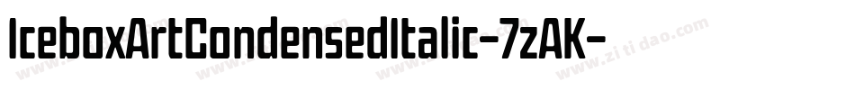 IceboxArtCondensedItalic-7zAK字体转换