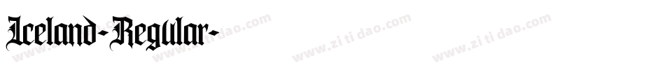 Iceland-Regular字体转换