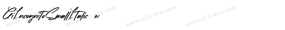 GiIncognitoSmallItalic-4w49字体转换