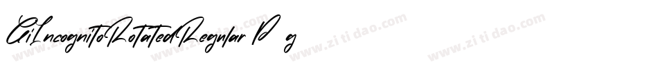 GiIncognitoRotatedRegular-P63g字体转换