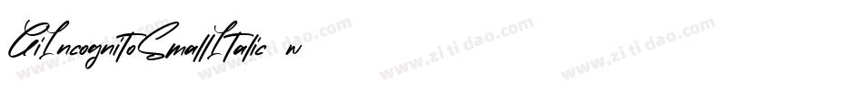 GiIncognitoSmallItalic-4w49字体转换