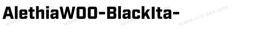 AlethiaW00-BlackIta字体转换
