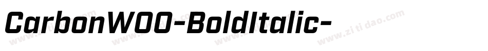 CarbonW00-BoldItalic字体转换