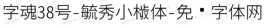 字魂38号-毓秀小楷体字体转换