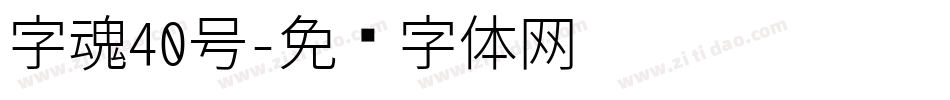 字魂40号字体转换