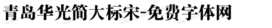 青岛华光简大标宋字体转换
