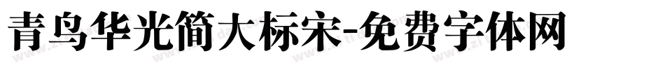 青鸟华光简大标宋字体转换