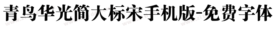 青鸟华光简大标宋手机版字体转换
