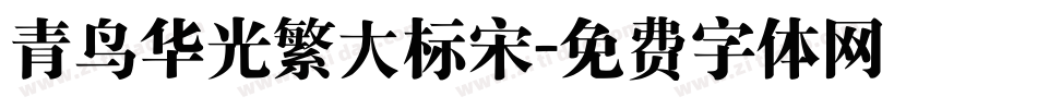 青鸟华光繁大标宋字体转换
