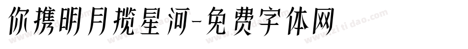 你携明月揽星河字体转换