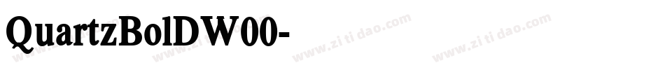 QuartzBolDW00字体转换