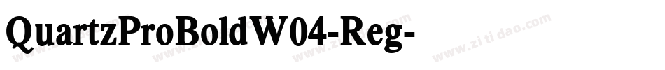 QuartzProBoldW04-Reg字体转换