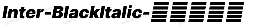Inter-BlackItalic字体转换