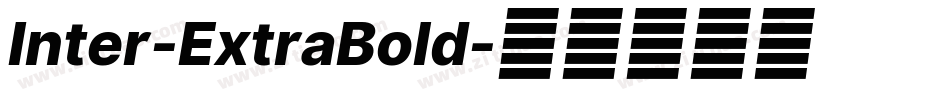 Inter-ExtraBold字体转换
