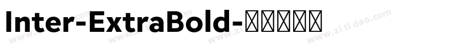 Inter-ExtraBold字体转换